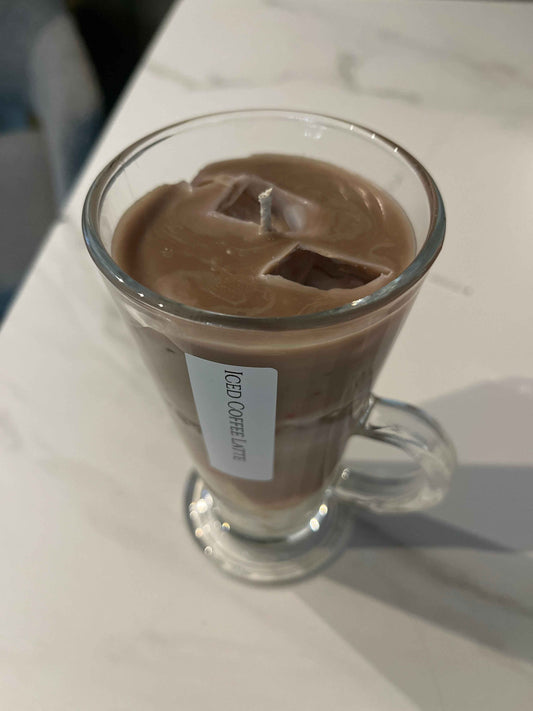Iced Coffee Latte – Koffie Latte Kaars met IJsblokjes (250 g)