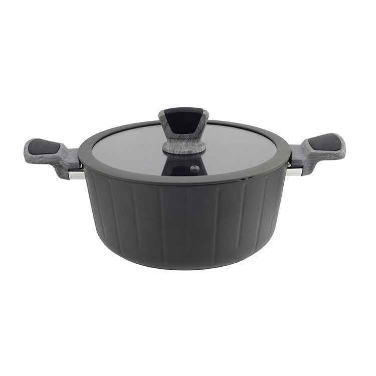 Ferveo Bradar Pannenset - 7-delig - Inductie - Glazen Deksels - Zwart - PFAS-Vrij