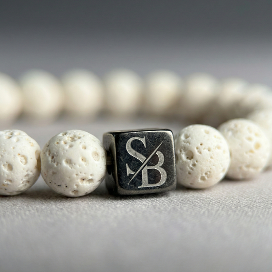 White Lava Stones (8mm)