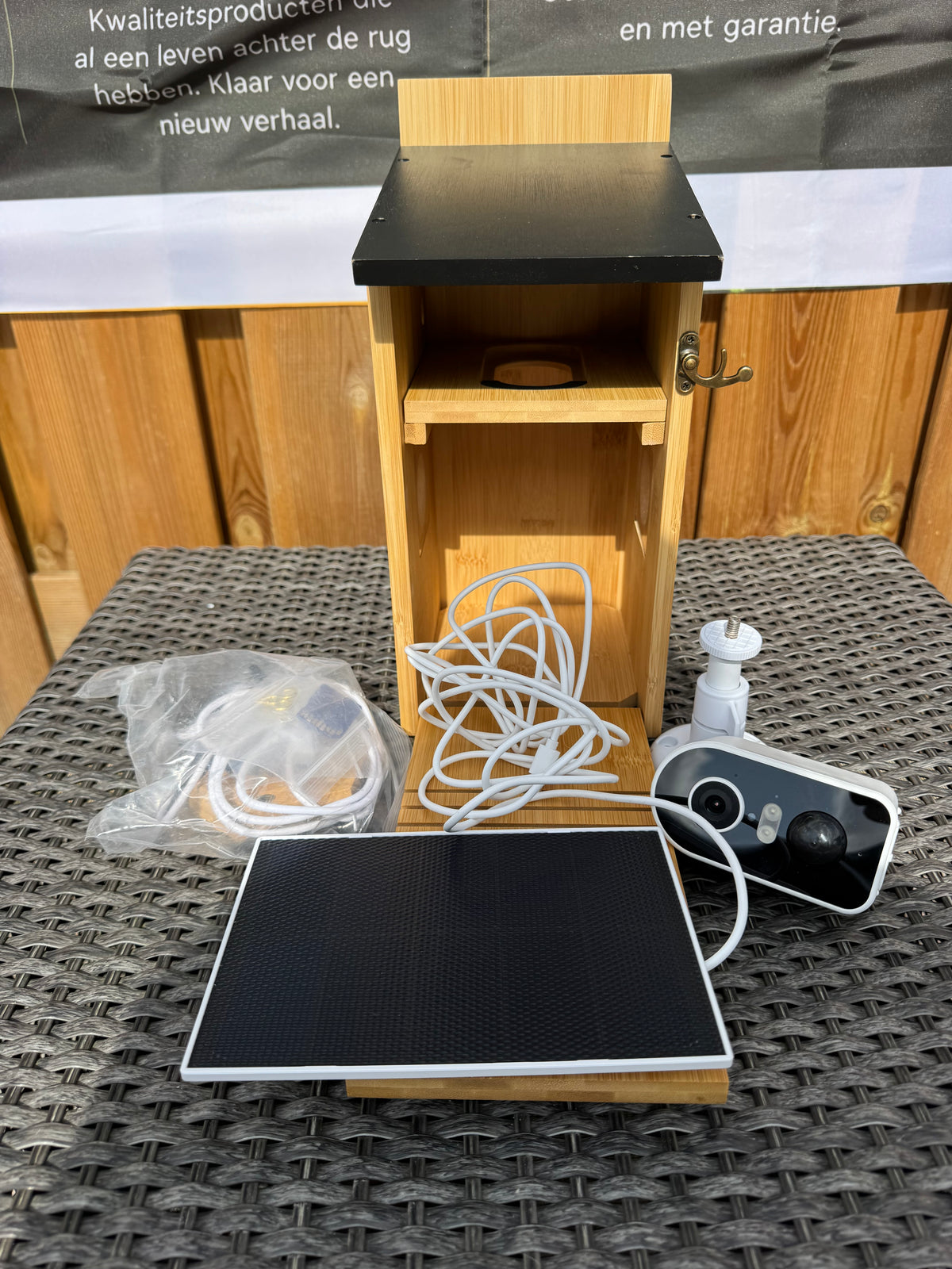 Vogelhuis met 5 MP camera, nestkast voor vogels voor buiten, 2,4 G wifi & app-melding
