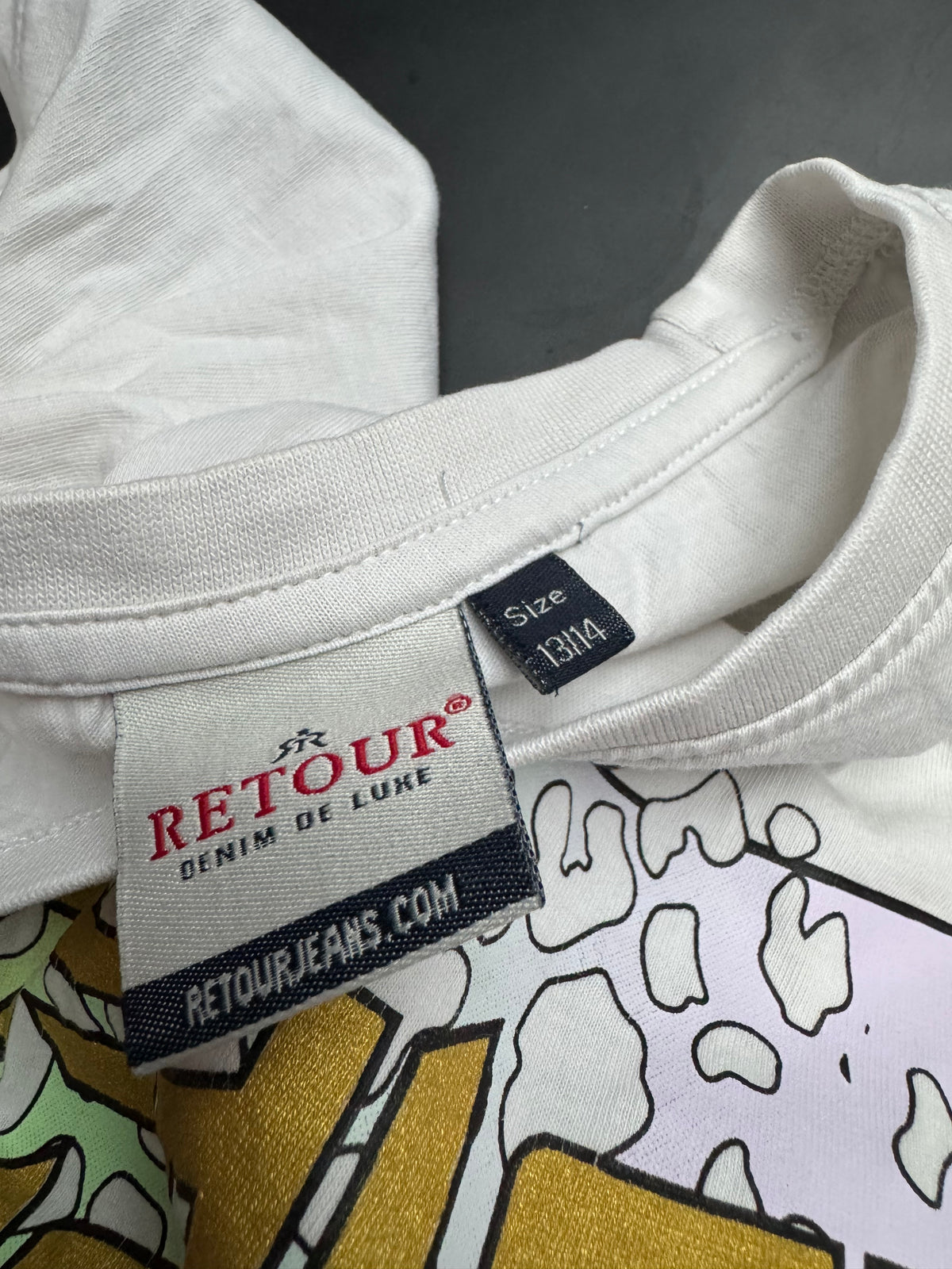 T-shirt 'Retour' maat 158-164