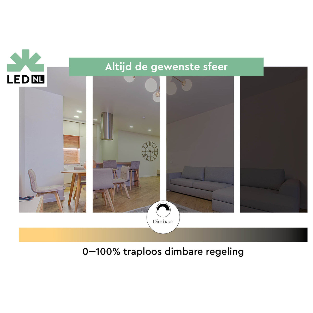 DecoDim LED Lamp Goud E27 - Dimbaar - Extra warm wit - ST64 Edison - 4W (25W)