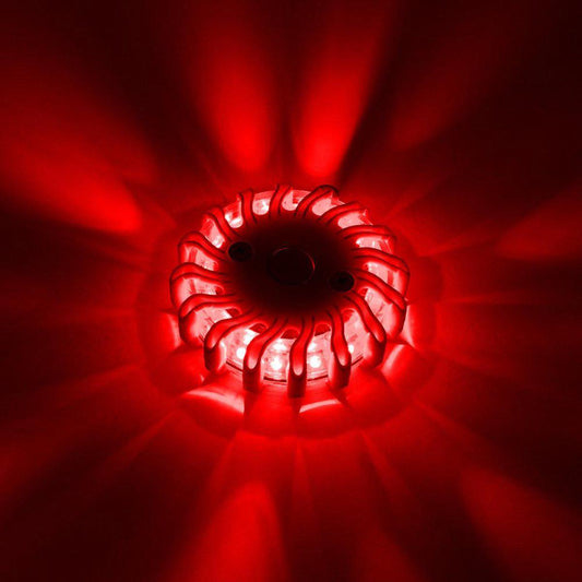 LED's Light Draadloze LED Zwaailamp op Batterijen - 9 standen - Magnetisch & Waterdicht - Rood