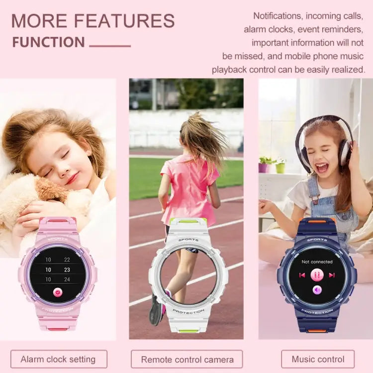 HT19 1.2 inch Round Screen IP68 Children Smart Watch, Support Sleep Monitoring(Pink)