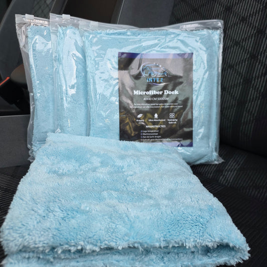 Intez Premium Microfiber Wax Towel 3-Pack - 40x40cm 500GSM Voordeelpakket