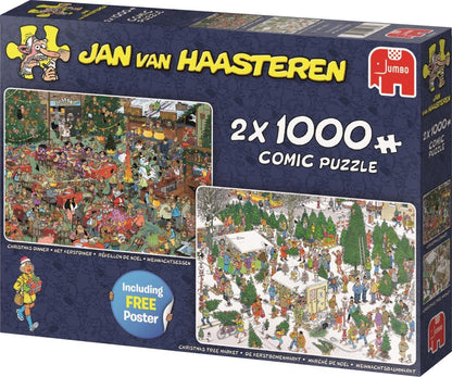 Het Kerstdiner & De Kerstbomenmarkt 2 x 1000 Stukjes