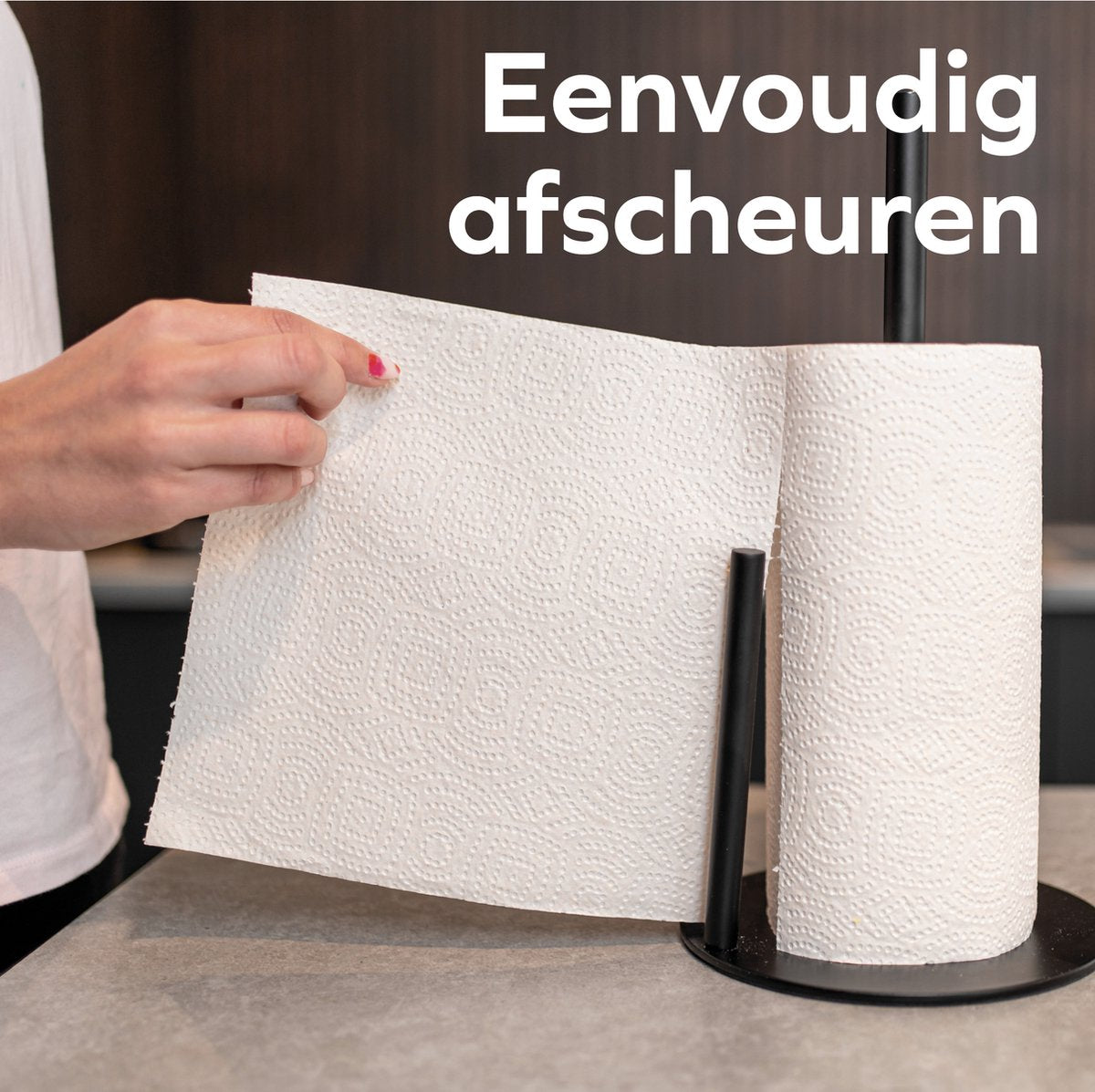 Keukenrol houder zwart