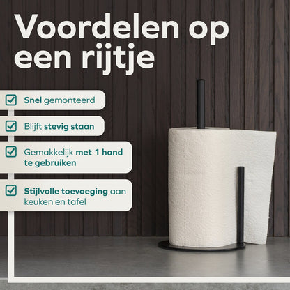Keukenrol houder zwart