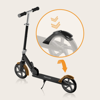 Lionelo Luca Step - Opvouwbare Scooter tot 100 kg - ABEC-7 Lagers - 200 mm Wielen - ShockResist Demping - 3 Hoogte-instellingen - Antislip Platform - Tieners & Volwassenen