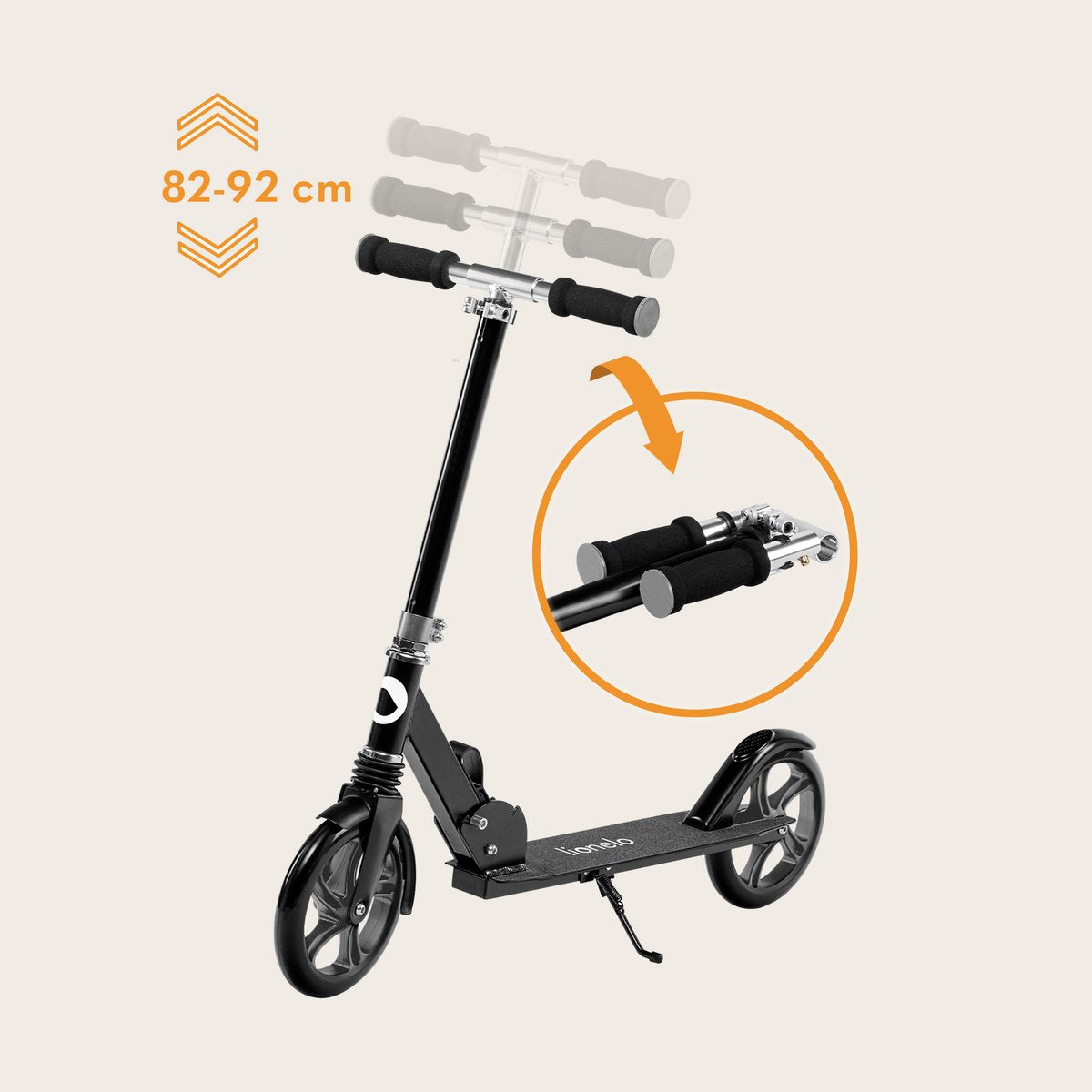 Lionelo Luca Step - Opvouwbare Scooter tot 100 kg - ABEC-7 Lagers - 200 mm Wielen - ShockResist Demping - 3 Hoogte-instellingen - Antislip Platform - Tieners & Volwassenen