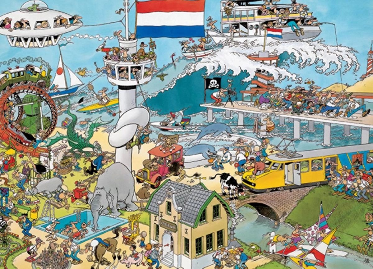 Ter land, Ter zee en in de lucht & Verkeerschaos 2 x 1000 Stukjes