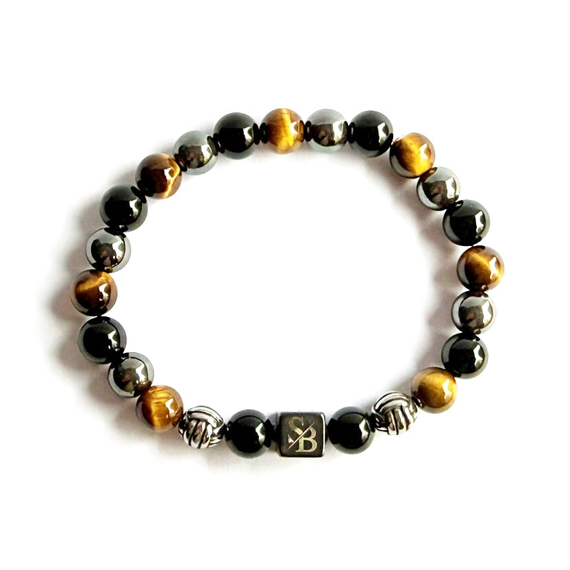 Triple Protection | Silver+ Stones (8mm)
