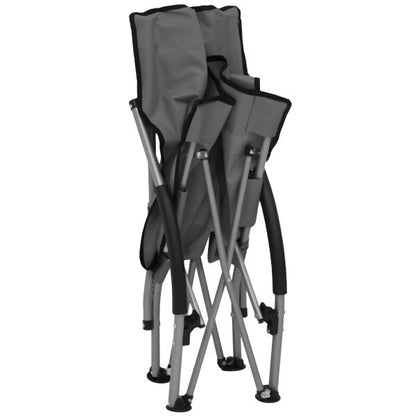 Opvouwbare Strandstoelen 2 delig grijs stof