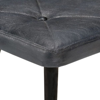 Oorfauteuil met voetkruk echt leer