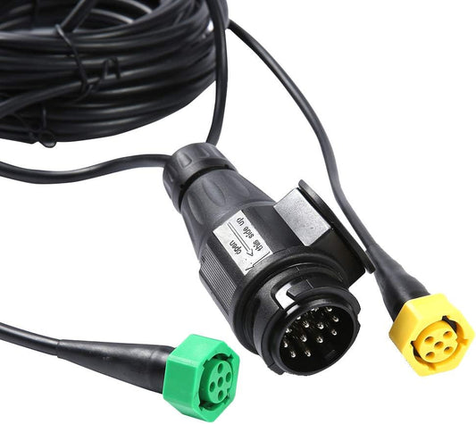 Verlichting Bedradingsset met 13-pins stekker aangesloten met 2 stuks 5,5 m lange 5-aderige kabel Geschikt voor aanhangwagen caravan