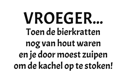 VROEGER... Toen bierkratten nog van hout waren