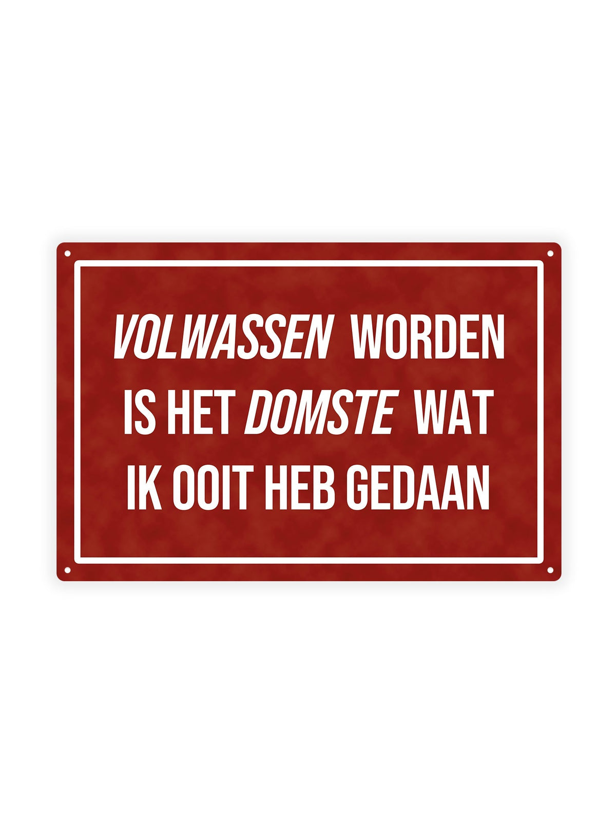 Volwassen worden is het domste wat ik ooit heb gedaan