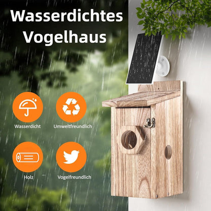 Vogelhuis met 5 MP camera, nestkast voor vogels voor buiten, 2,4 G wifi & app-melding