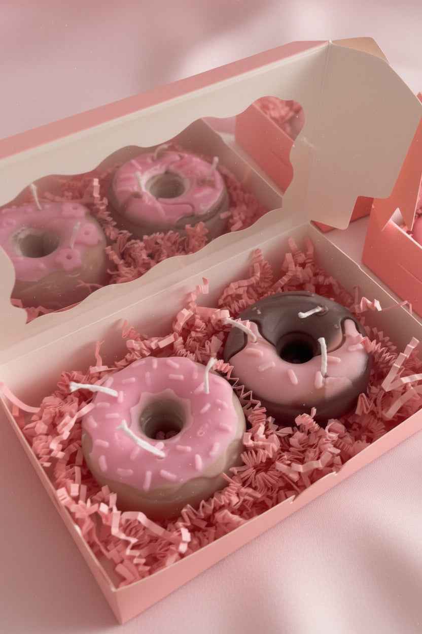Donut Kaarsen Giftbox – Set van 2