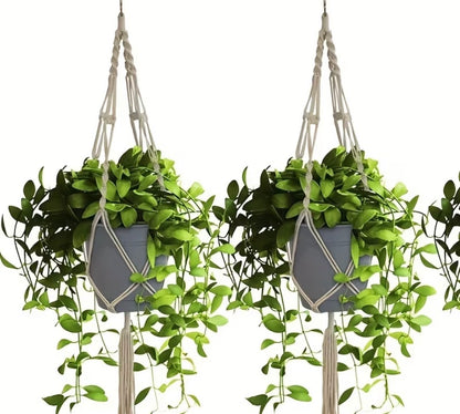 Hangende Boho planten houders voor binnen of buiten 4 stuks