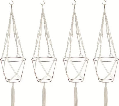 Hangende Boho planten houders voor binnen of buiten 4 stuks