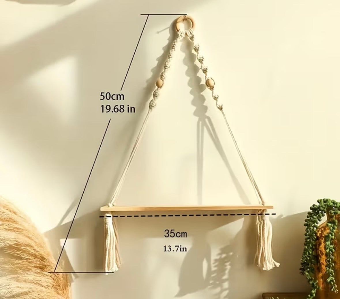 Hangende Boho plankjes 2 stuks
