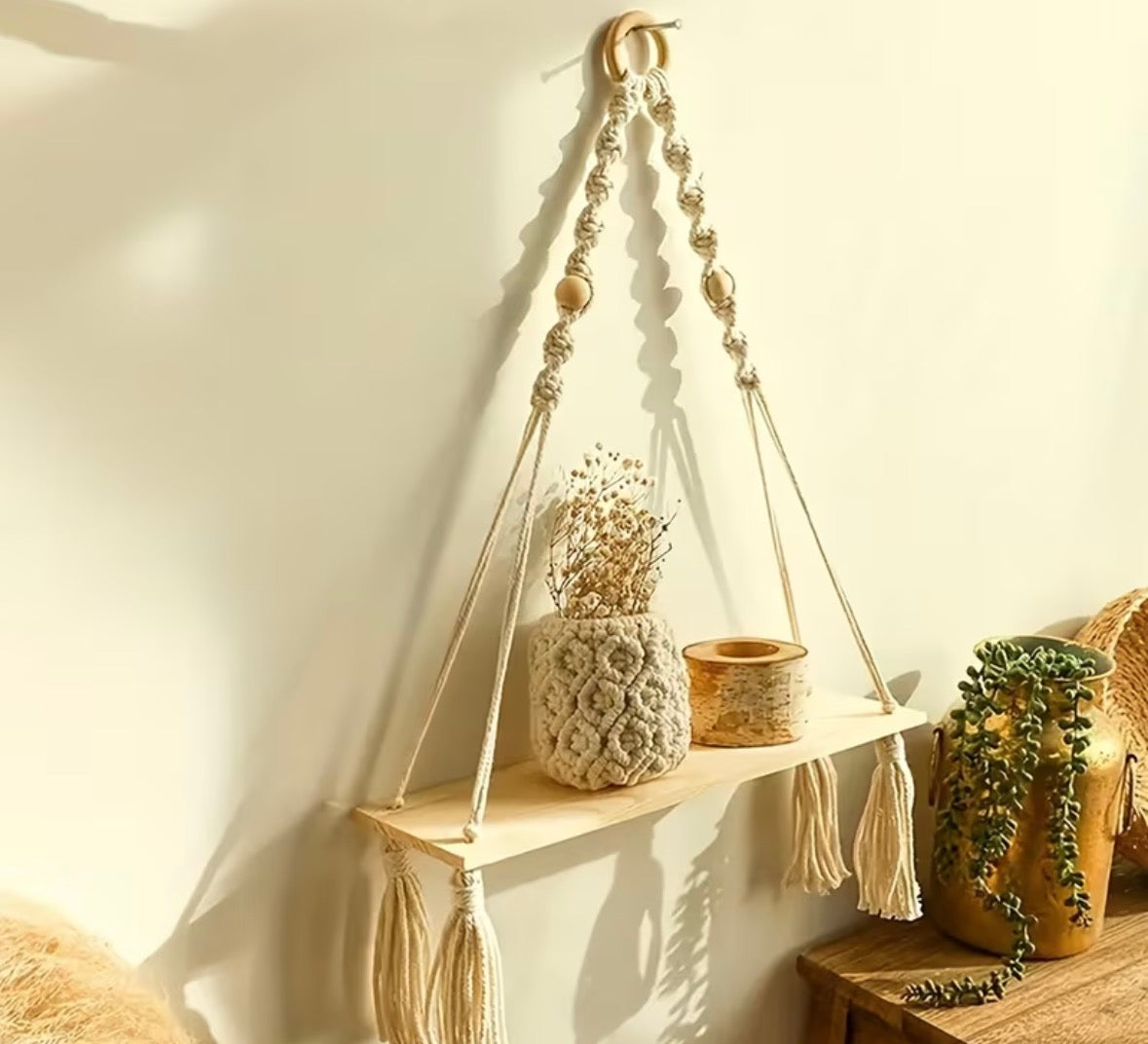 Hangende Boho plankjes 2 stuks