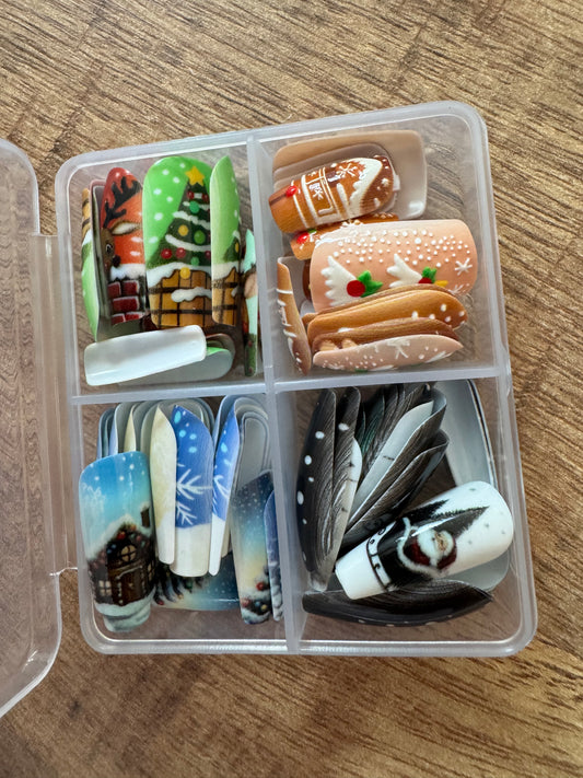 Plaknagels Kerst 4 Varianten