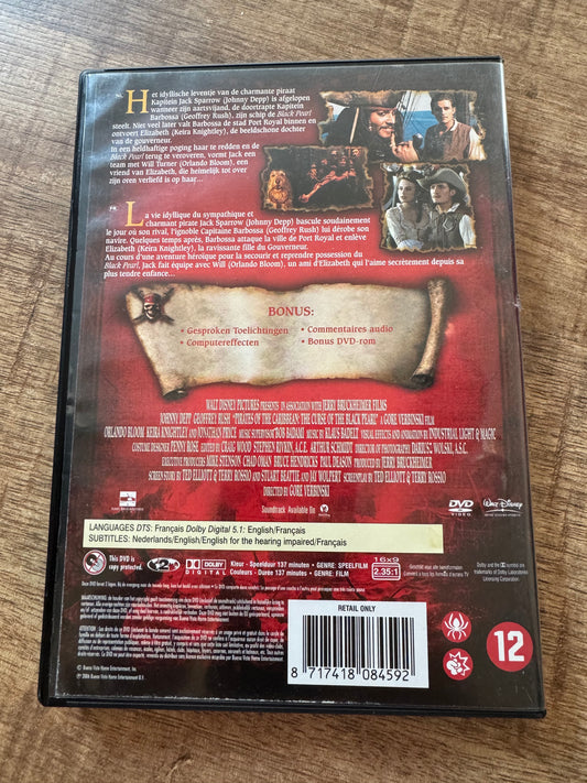 DVD Pirates of the Caribbean 'The curse of the black pearl'