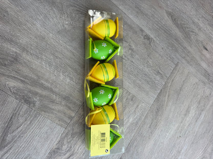 Paasdecoratie 'ei-huisjes' 6 stuks