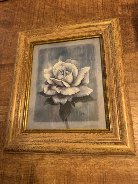 Set van 2 schilderijen 'Rozen' 30 x 34