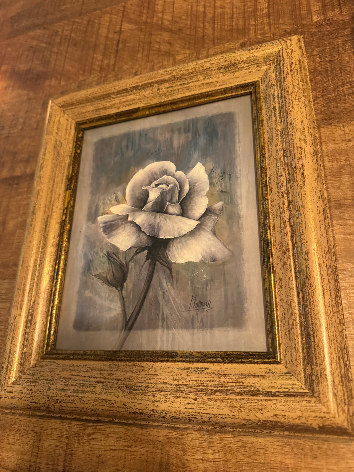 Set van 2 schilderijen 'Rozen' 30 x 34