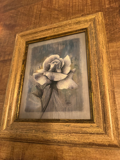 Set van 2 schilderijen 'Rozen' 30 x 34