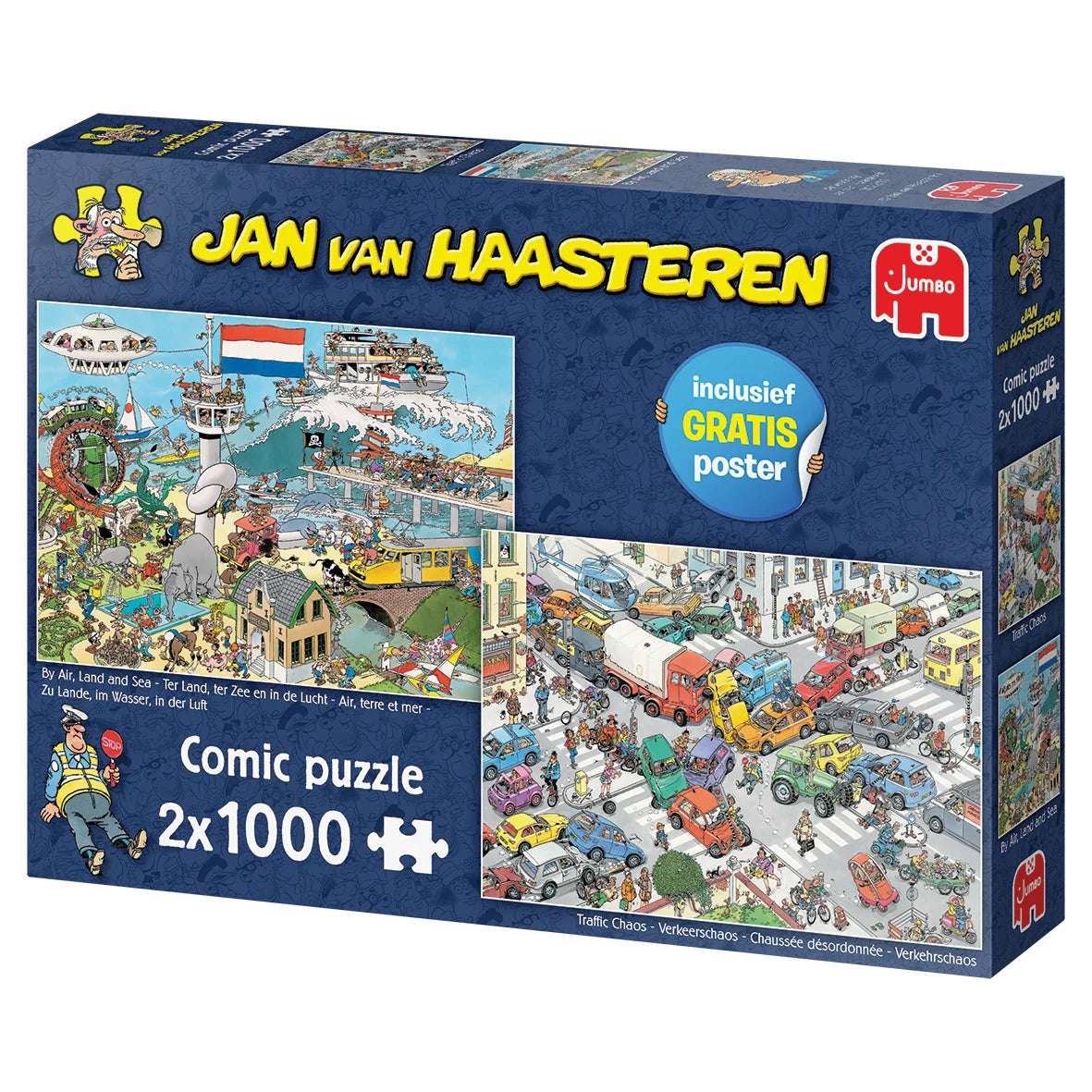 Ter land, Ter zee en in de lucht & Verkeerschaos 2 x 1000 Stukjes