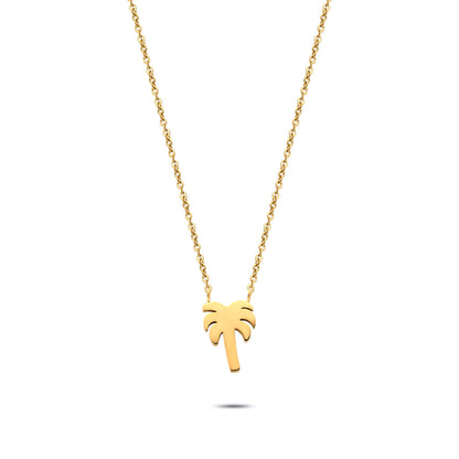 Palm tree necklace gold