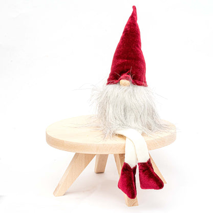 Velvet Gnome Shelf Sitter – 23/40 cm - Christmas