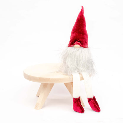 Velvet Gnome Shelf Sitter – 23/40 cm - Christmas