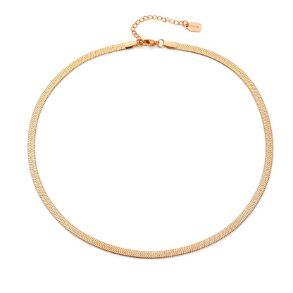 Snake necklace rosé gold