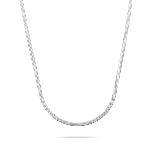 Snake necklace silver