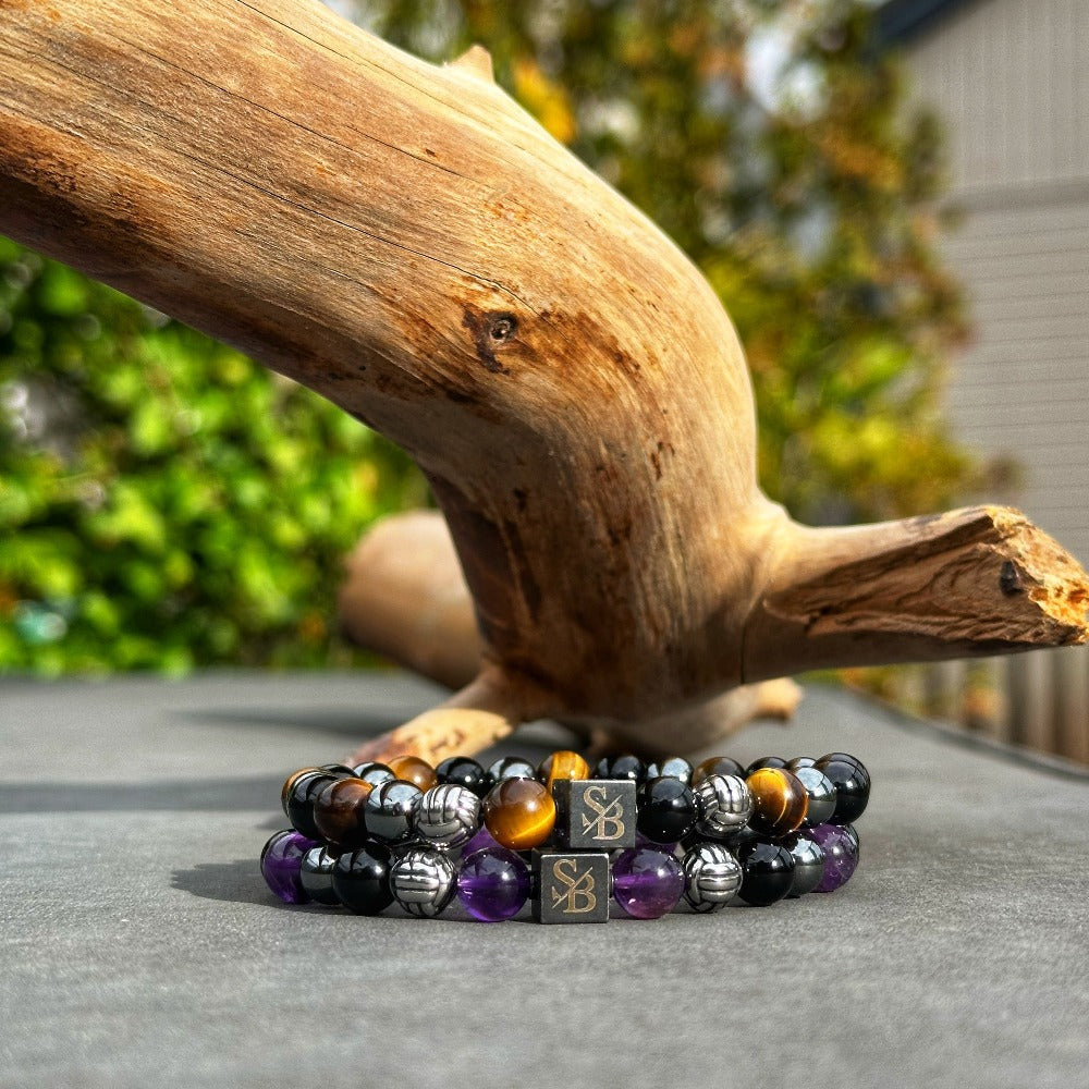Triple Protection | Silver+ Stones (8mm)