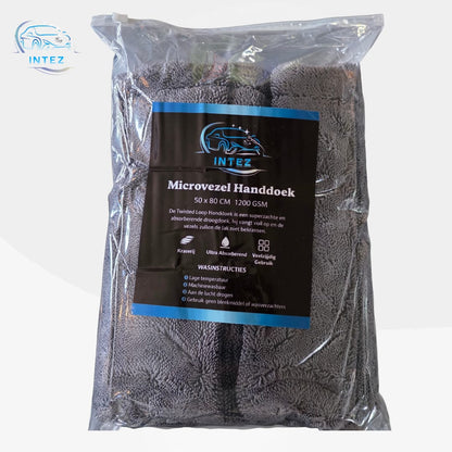 Intez Premium Droogdoek 1200 GSM - Ultra Absorberend 50x80cm dubbel-sided twisted loop
