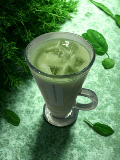 Iced Matcha Dream – Matcha Latte Kaars met IJsblokjes (250 g)