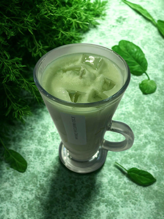 Iced Matcha Dream – Matcha Latte Kaars met IJsblokjes (250 g)