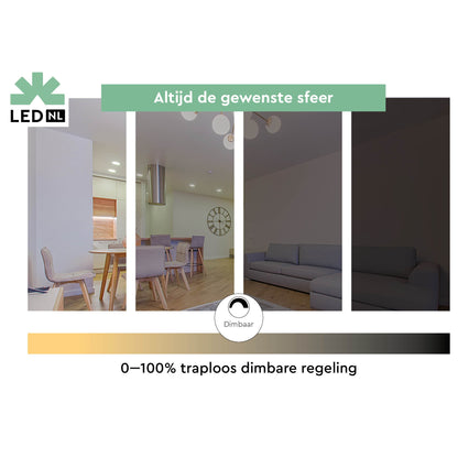 LED Lamp E27 goud - Vintage design - Dimbaar extra warm wit licht