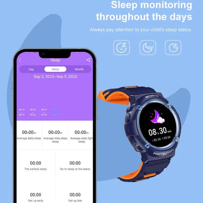 HT19 1.2 inch Round Screen IP68 Children Smart Watch, Support Sleep Monitoring(Blue)