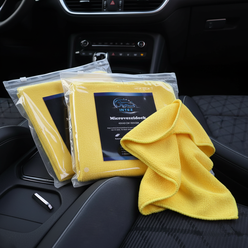 Intez Microvezeldoek Auto Interieur 3-Pack - Zachte Doeken 40x40cm 382 gsm
