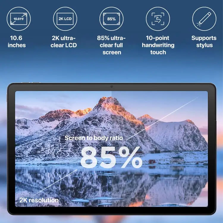 Lenovo K10 Pro 10.6 inch WiFi Tablet, 4GB+64GB, Android 12, MediaTek Helio G80 Octa Core, Support Face Identification(Grey)