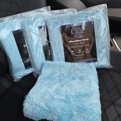 Intez Premium Microfiber Wax Towel 3-Pack - 40x40cm 500GSM Voordeelpakket